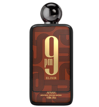 Afnan 9pm Elixir 100ml Parfum Intense oriental spicy cardamom nutmeg leather lavandin vanilla patchouli perfume