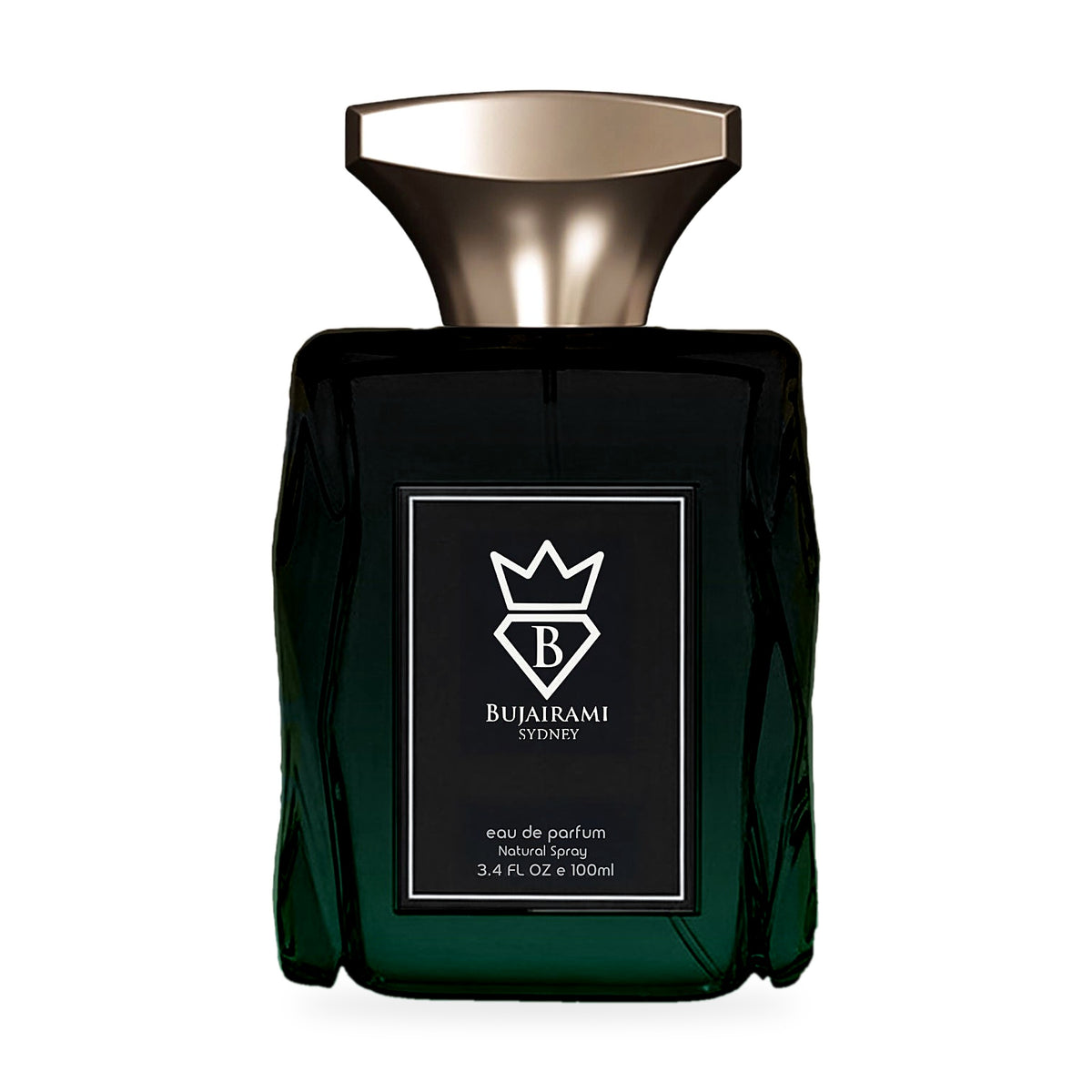 Bujairami Madness Extreme 100ml Eau de Parfum green bottle with gold cap