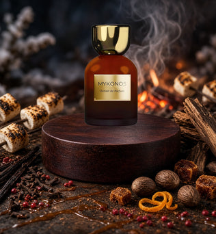 Bonfire Vanilla by Mykonos with marshmallows, vanilla, spices and campfire