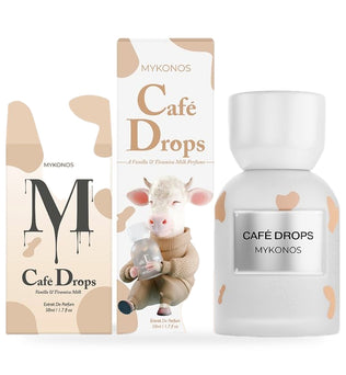 Cafe Drops by Mykonos 50ml Extrait de Parfum bottle and box