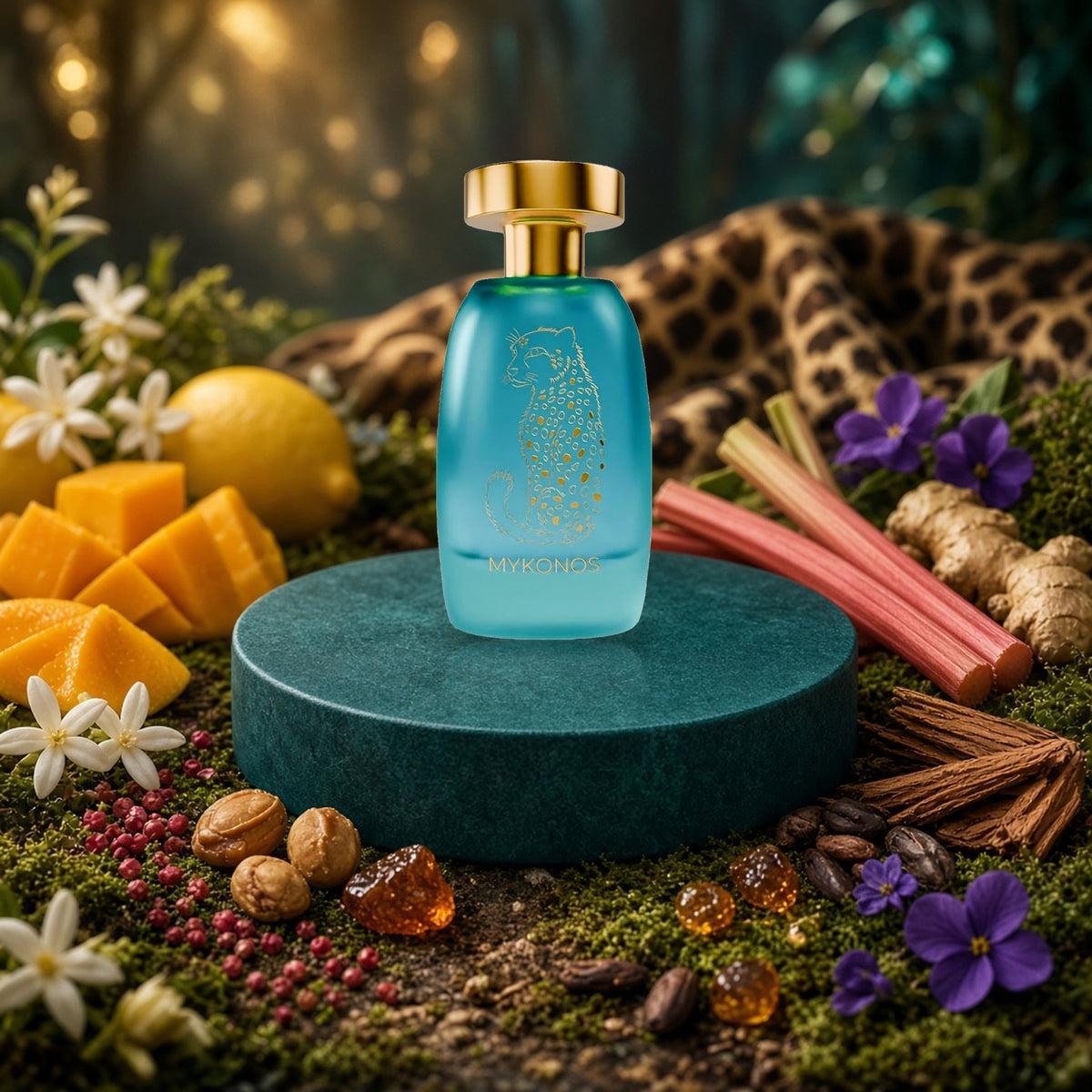 Dreamscape by Mykonos with mango, lemon, rhubarb, jasmine, violet and amber