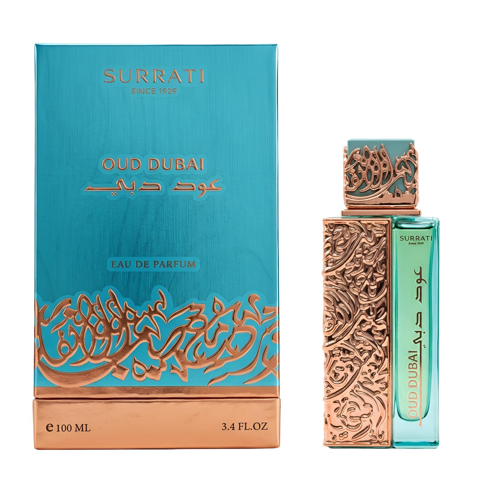 Surrati Oud Dubai 100ml Eau de Parfum citrus fruity sweet aromatic amber woods