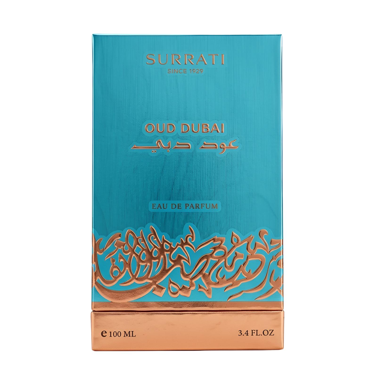 Surrati Oud Dubai 100ml Eau de Parfum citrus fruity sweet aromatic amber woods