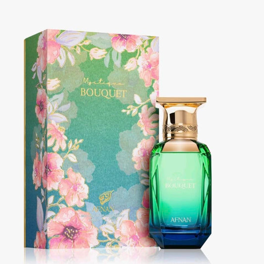 Mystique Bouquet by Afnan 80mls Eau de Parfum sparkling peach lychee citrus floral vanilla musk perfume for women