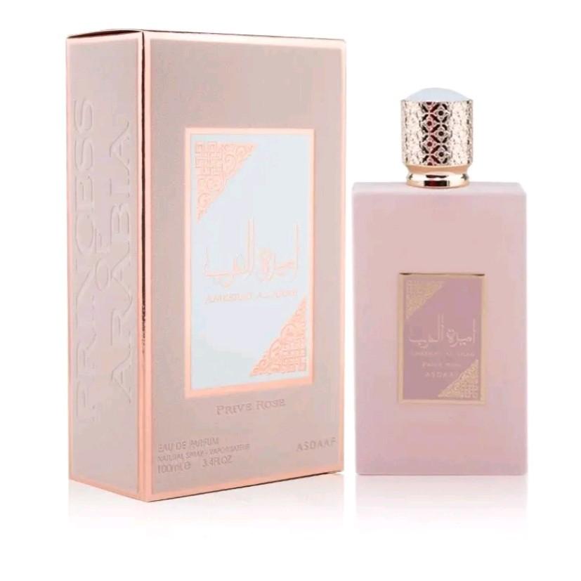 Ameerat al Arab Prive Rose by Asdaaf 100ml eau de parfum sweet fruity strawberry floral rose jasmine amber sandlewood
