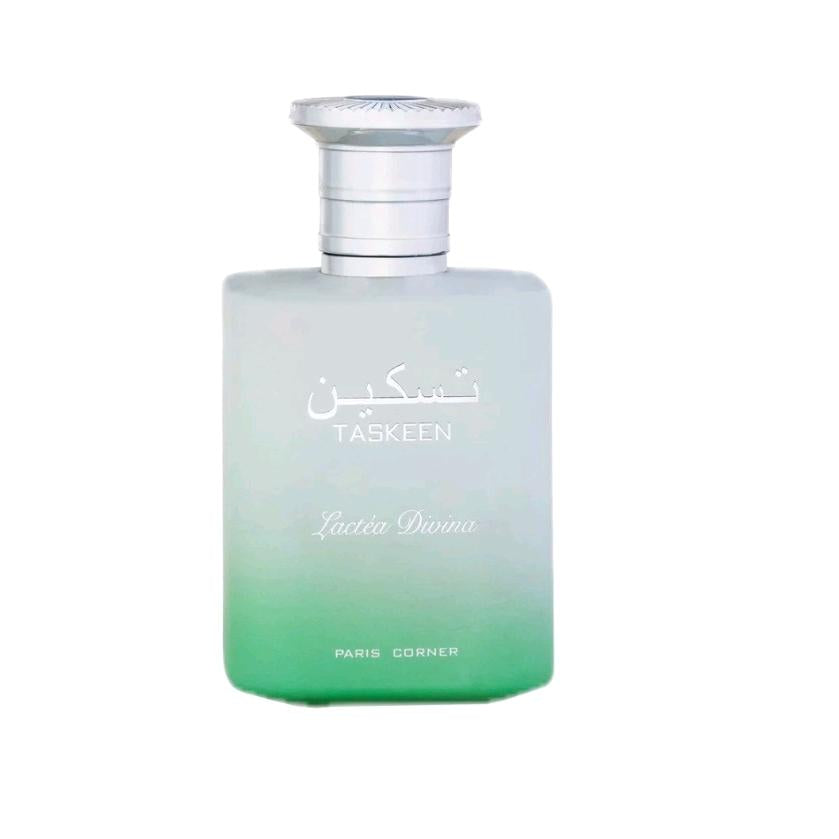 Taskeen Lactea Divina 100mls Eau de Parfum milk vanilla white floral tonka bean fragrance with cacao and incense unisex perfume fragrance