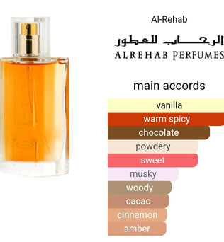 Al Rehab Choco Musk 50mls Eau de Parfum warm chocolate vanilla amber musk unisex perfume