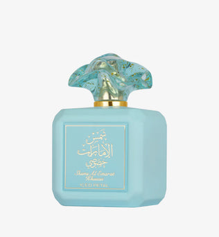 Shams Al Emarat Khususi Iced Petal 100ml eau de parfum apple lavender ginger saffron orange blossom sugar cashmere musk vanilla amber caramel
