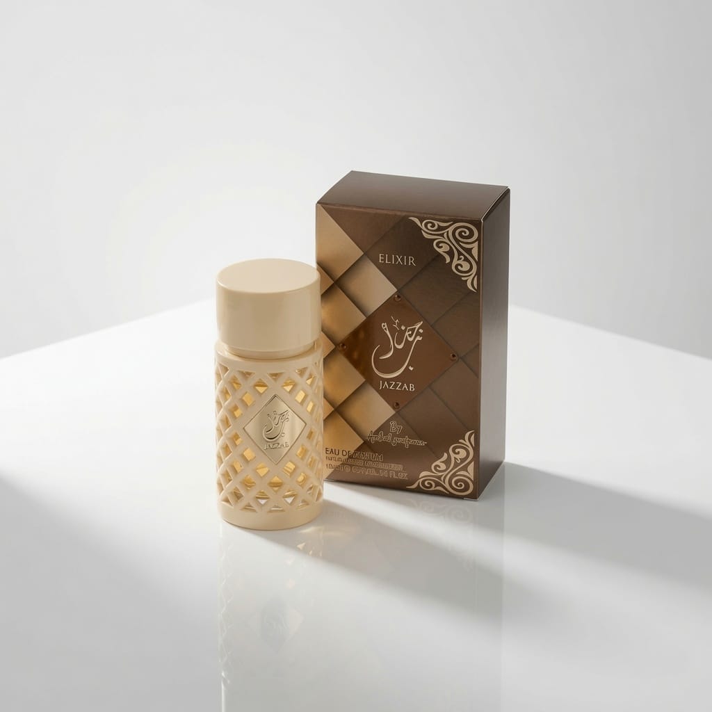 Jazzab Elixir by Ard al Zaafaran 100ml Eau de Parfum almond milk hazelnut mandarin vanilla tonka jasmine caramel amber musk woody notes