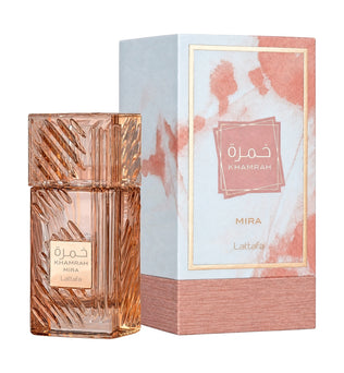 Lattafa Khamrah Mira 100ml EDP bottle and box