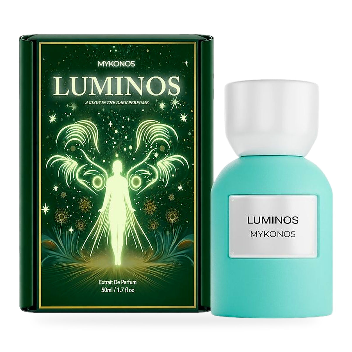 Luminos by Mykonos 50ml Extrait de Parfum bottle and box