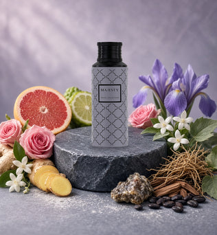 Majesty by Maison Asrar with grapefruit, ginger, rose, jasmine, iris and vetiver
