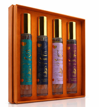 Al Absar Divine Discovery Set - 4 x 10ml Eau de Parfum featuring Layla Ifrah Rania and Haya perfect for gifting, exploring or travel