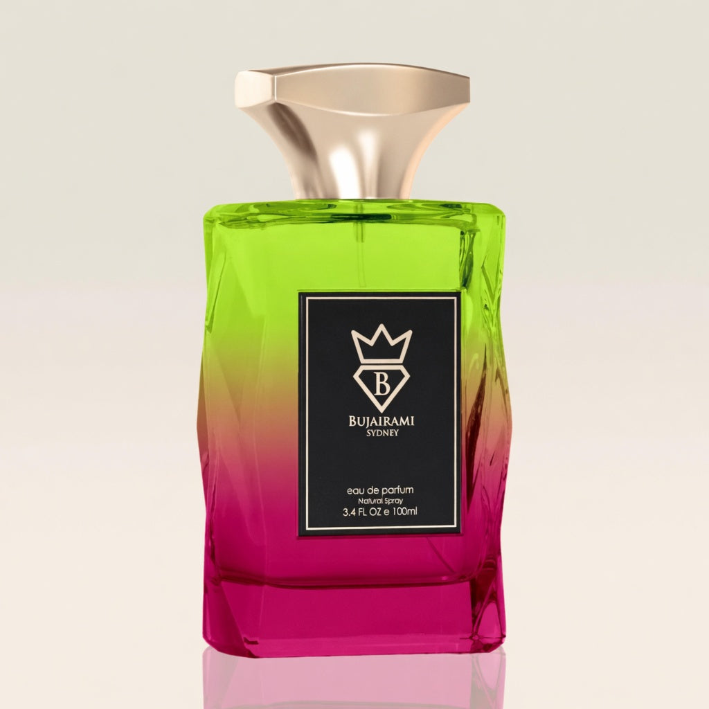Rising Sun by Bujairami 100ml Eau de Parfum solar floral peach citrus orange blossom lily nympheal petalia mahonial vetiver musk vanilla amboxan akigalawood