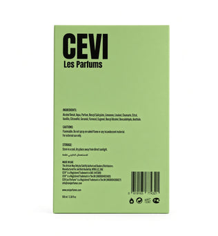 Lemonade by Cevi les Parfum 100ml Extrait de Parfum Citrus marine Apple Amber Musk