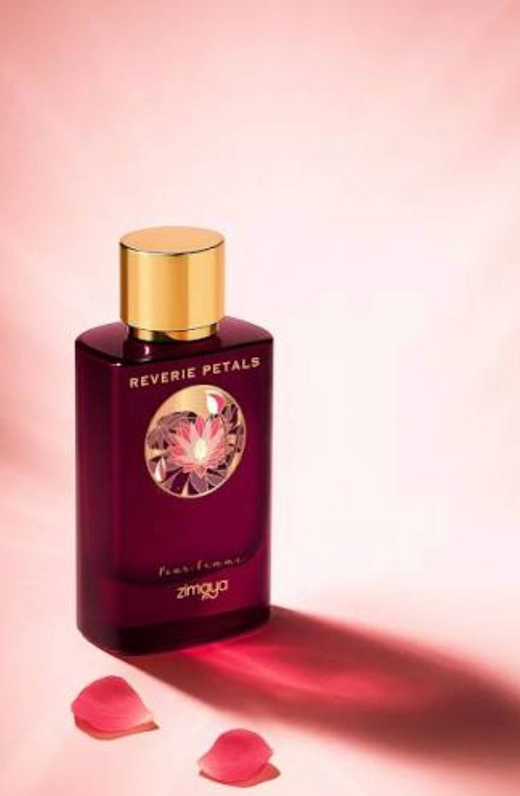 Reverie Petals Pour Femme Perfume 100ml Eau De Parfum by Zimaya bergamot blackcurrent pink pepper Jasmine musk vanilla cashmeran