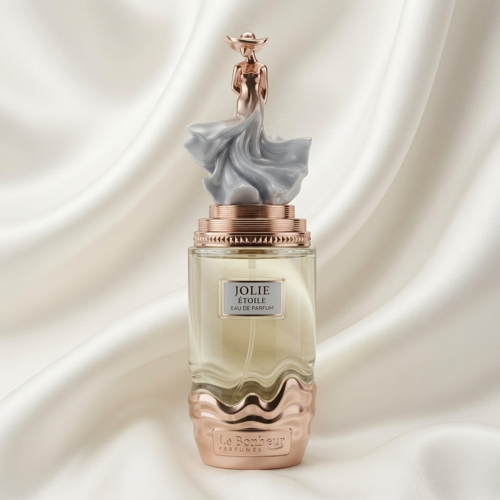 Le Bonheur Jolie Étoile | 100ml Eau de Parfum | Bergamot Madagascar Geranium
Jasmine Madagascar ylang-ylang Rose Musk cashmeran vanilla.