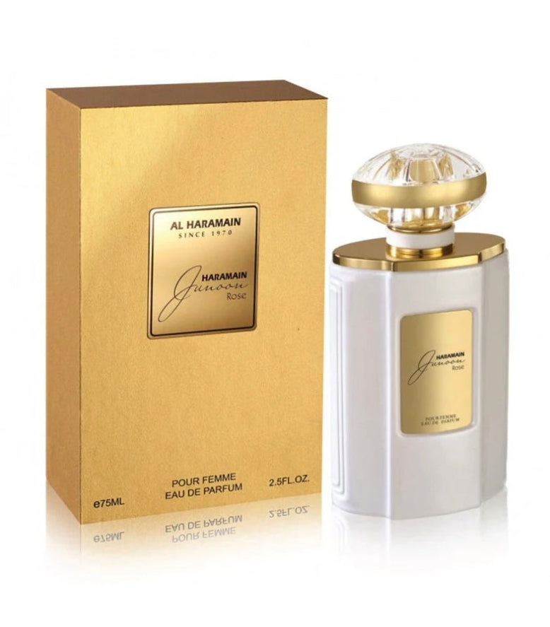 Junoon Rose 75ml Eau de Parfum Bergamot Ylang Ylang Cherry Blossom Powdery, Heliotrope Rose Amaretto Amber Tonka Bean Suede