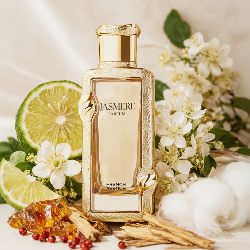 Jasmere by French Avenue is a Floral Woody Musk fragrance for women Linden Blossom Orange Blossom Vetiver Heliotrope Musk
