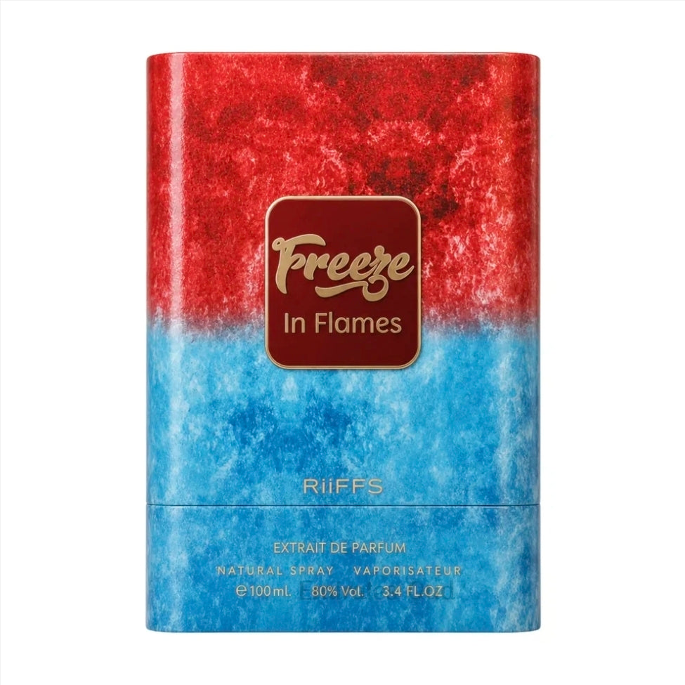 Freeze and Flames By Riiffs 100ml Extrait de Parfum Raspberry Snowflakes Passion Fruit Tea Sage Amber Musk