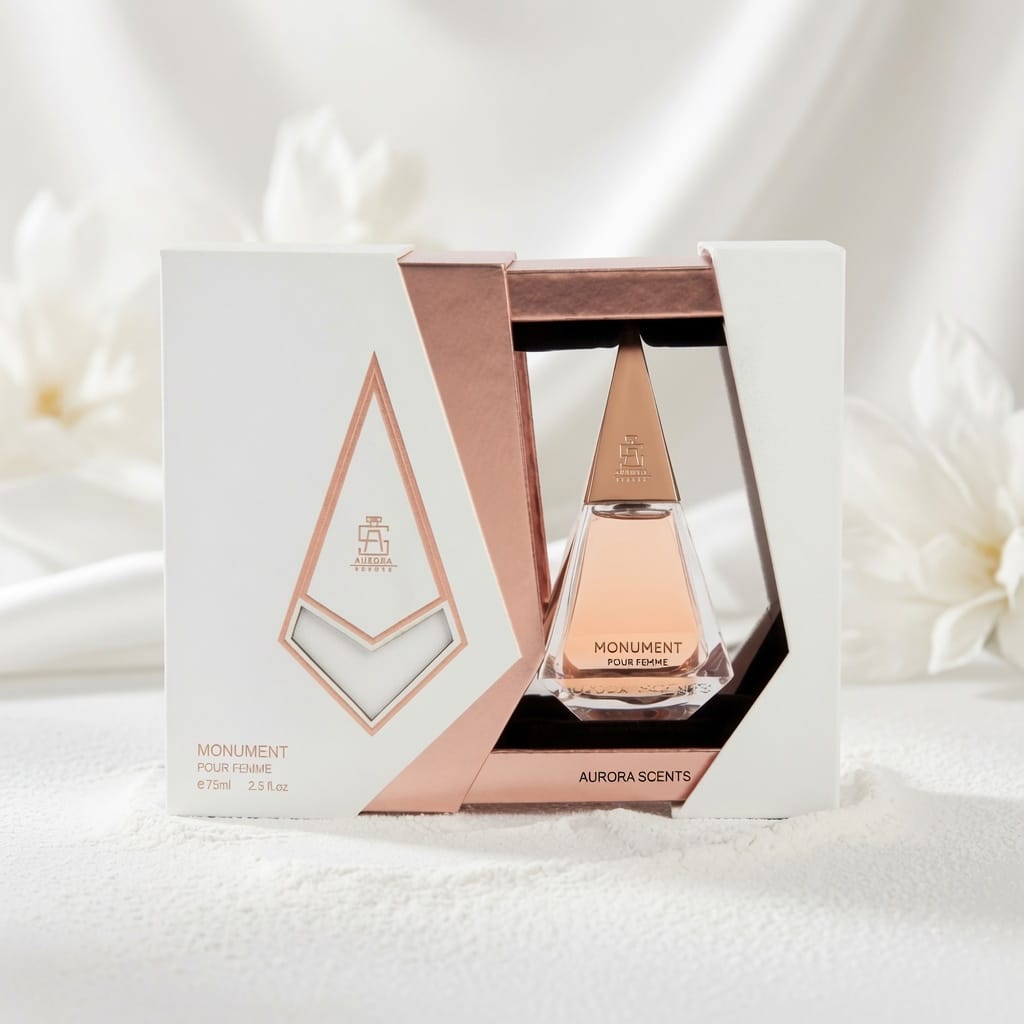 Monument Pour Femme – 75ml Eau de Parfum Bergamot Mandarin Plum Orris Amberwood Musk Vanilla Patchouli