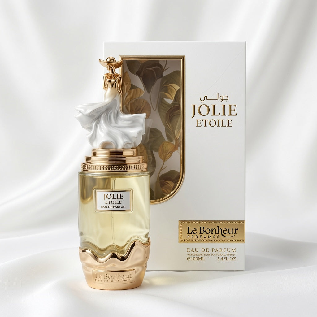 Le Bonheur Jolie Étoile | 100ml Eau de Parfum | Bergamot Madagascar Geranium
Jasmine Madagascar ylang-ylang Rose Musk cashmeran vanilla.