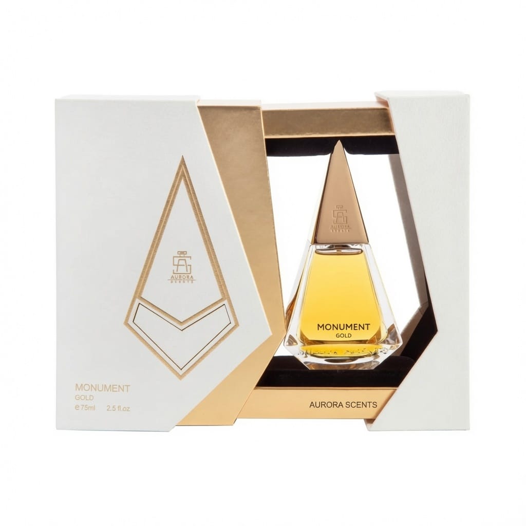 Monument GOLD 75ml Eau de Parfum Pineapple Lychee Jasmine Ylang-Ylang Musk Sandalwood Amber