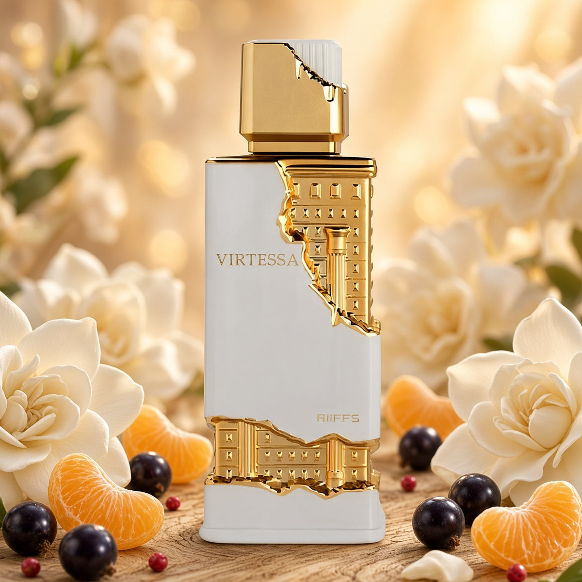 Virtessa by Riiffs 100ml Extrait De Parfum Mandarin Bergamot Pink Pepper gardenia Sandalwood Musk Amber
