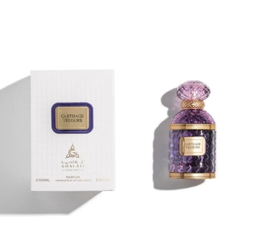 Carthage Velours by Ghalati 100ml Eau de Parfum Blackberry Peach Voilet Rose Petals Amber