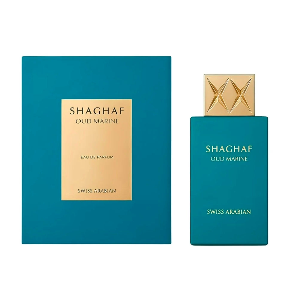 Marine by Shaghaf Oud 75ml Eau de Parfum Marine Notes Bergamot Black Pepper Rosyfolia Amber