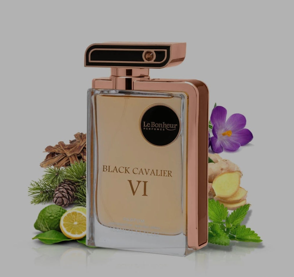 Black Cavalier VI by Le Bonheur 100ml Eau de Parfum citrus ginger lavender violet sage cedarwood sandalwood patchouli