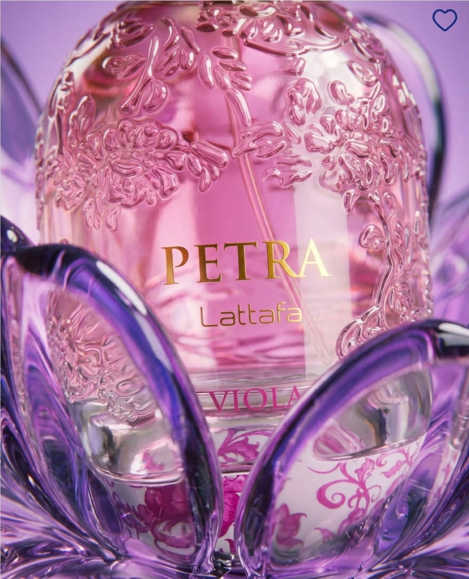Petra Viola by Lattafa 100ml Eau de Parfum Rasberry Violet Pink Pepper Jasmine Cotton Candy Cedarwood Musk