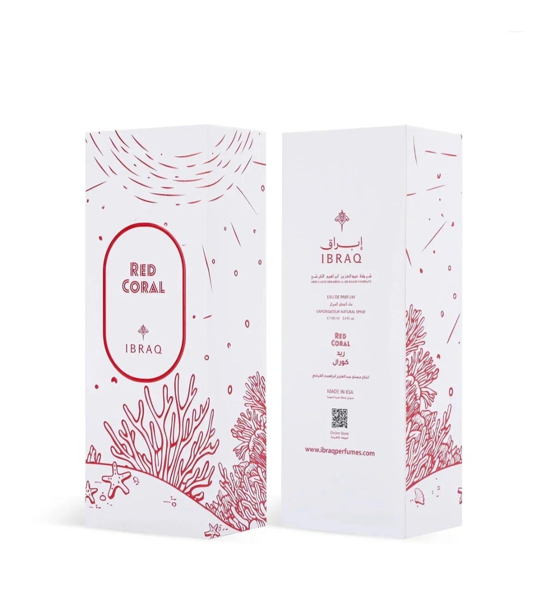 Red Coral By IBRAQ 100ml Eau de Parfum Mandarin White Musk Orange Blossom Vanilla