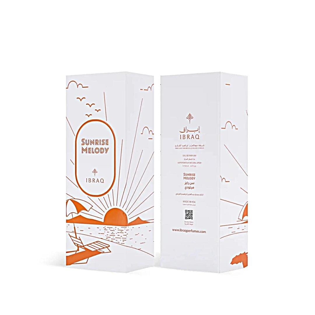 Sunrise Melody By IBRAQ Eau de Parfum 100ml Mandarin Oil Bitter Orange Oil Orange Blossom Indian Jasmine Vanilla Extract Musk