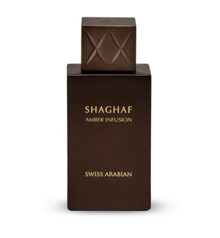 Shaghaf Amber Infusion 75ml Extrait De Parfum warm spicy amber apricot cardamom ginger vanilla apple cedar lily patchouli leather musk