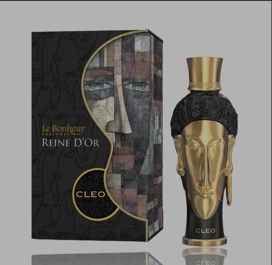 Reine D'Or Cleo by Le Bonheur 100ml Eau de Parfum Clary Sage Cinnamon Peach Guaiac Wood Marigold Violet Orange Blossom Saffron