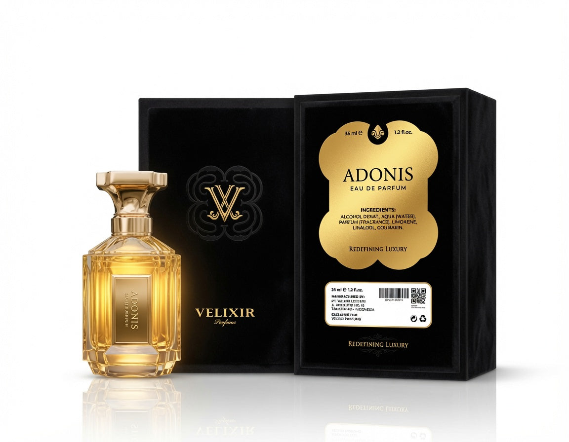 Adonis by Velixir 100ml Eau de Parfum Lavender Bergamot Mint Madagascar Vanilla Amber Tonka Woody Notes