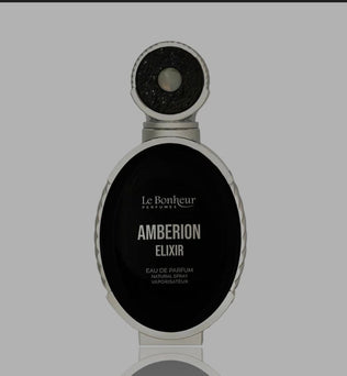 Amberion Elixir by Le Bonheur 100ml Eau de Parfum blackcurrent Pear rum violet iris orange blossom rose Jasmine vanilla coconut amber musk