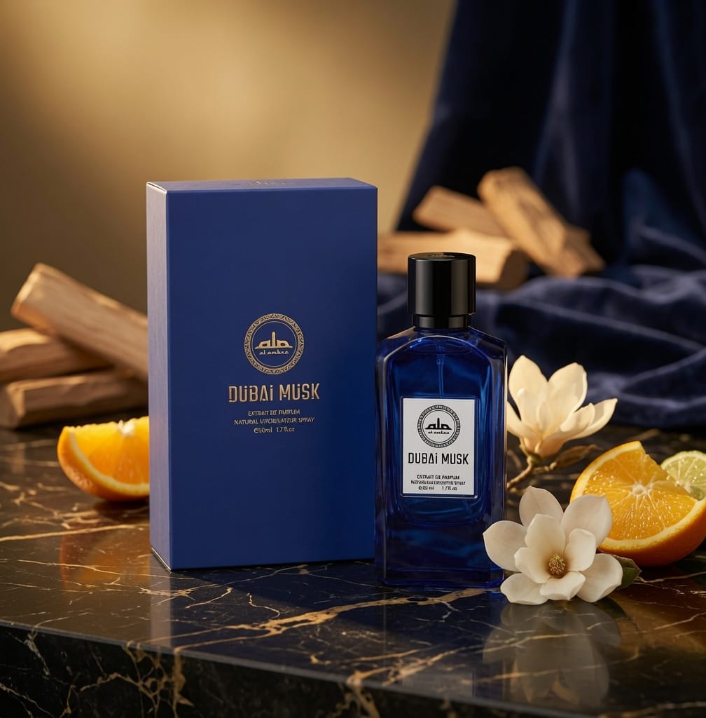 Dubai Musk Extrait De Parfum 50ml Al Ambra Bergamot Mandarin Blackcurrant White sandalwood Musk