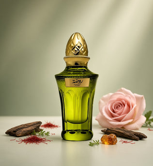 Rawdha By Ahmed Al Maghribi 50ml Eau de Parfum Agerwood Saffron Indian Rose Sandalwood Vetiver Amber Musk
