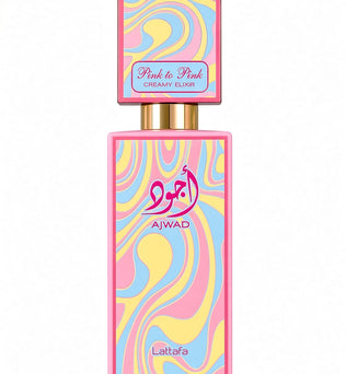 Ajwad Pink to Pink Creamy Elixir 60ml Eau de Parfum Frozen Rasberry White Chocolate Pear Vanilla Musk