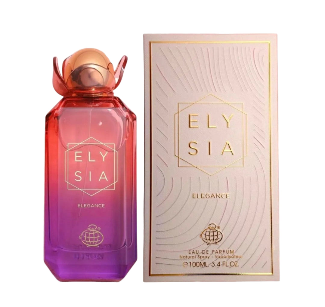 Elysia Elegance 100ml Eau de Parfum peach Pear orange magnolia peony rose purple wood Vetiver vanilla praline musk