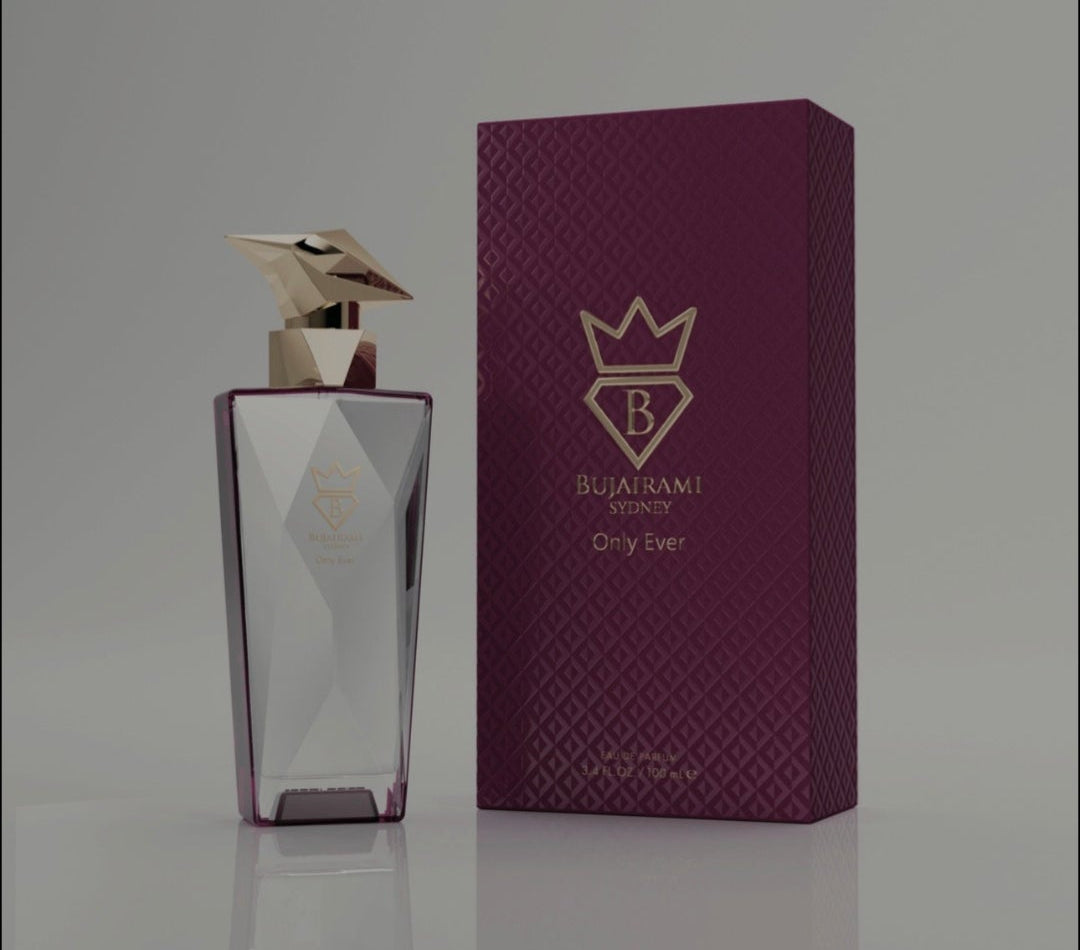 Bujairami Only Ever 100ml Eau de Parfum Passionfruit citrus solar notes frangipani vanilla benzoin labdanum