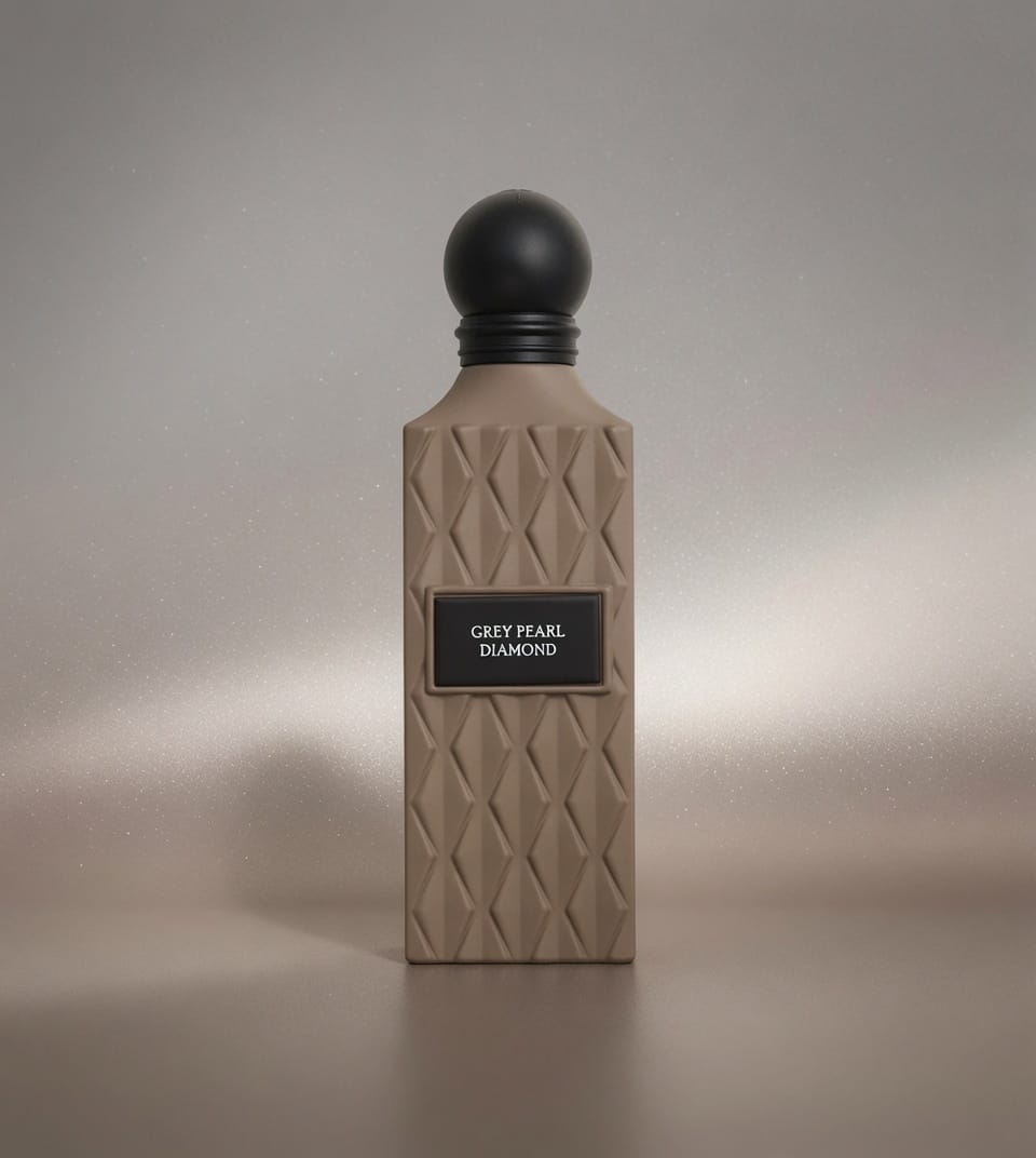 Grey Pearl Diamond By IBRAQ 150ml Eau de Parfum Aquatic Resin Cranberry Rose Patchouli Incense