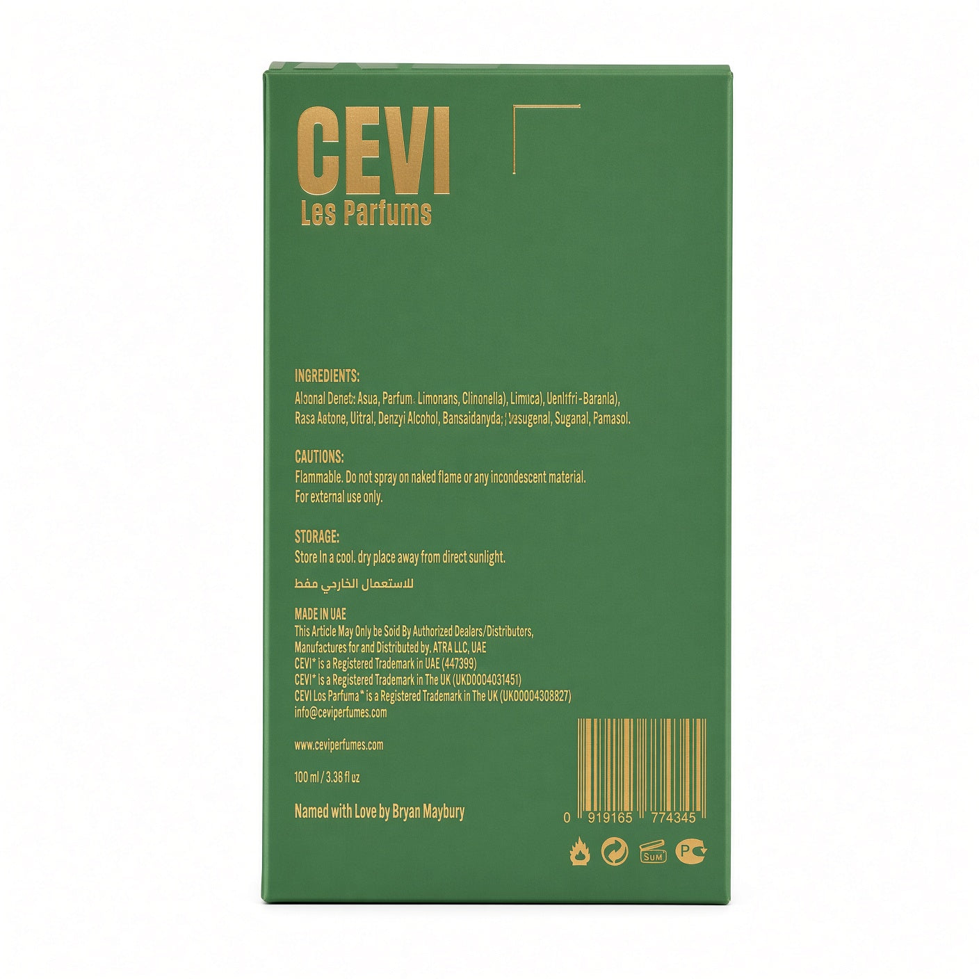 Mossbound By Cevi Les Parfum Extrait de Parfum 100ml Cardamom Oakmoss Vetiver Sandlewood