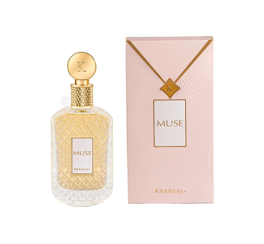 Khadlaj Muse 100ml Eau de Parfum Creamy Floral Gourmand Scent Vanilla Almond Warm Amber White Musk
