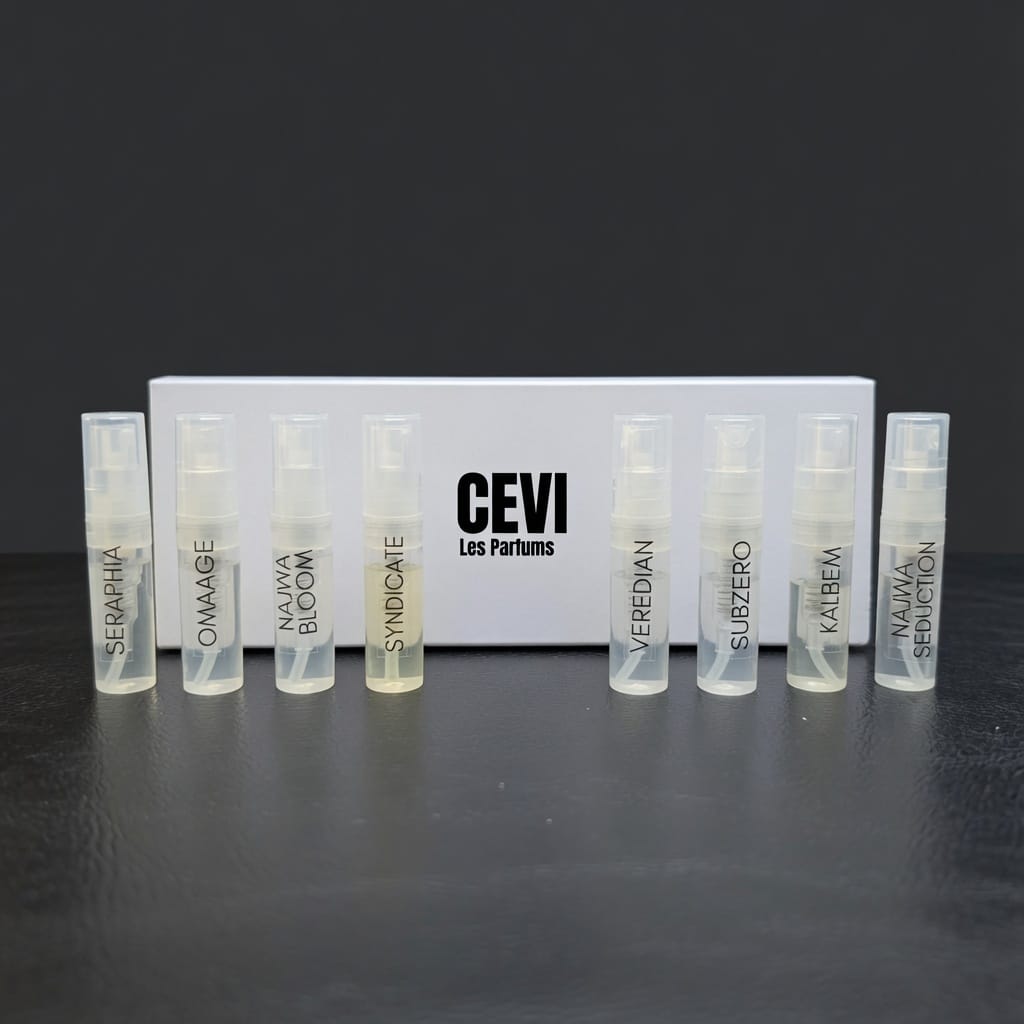 CEVI Les Parfum CEVI X discovery set - 2ml sample of all 8 fragrances in the collection