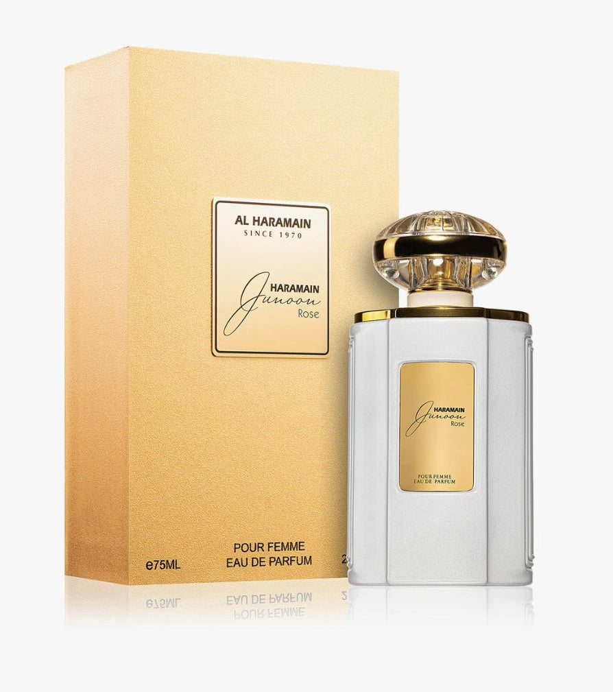 Junoon Rose 75ml Eau de Parfum Bergamot Ylang Ylang Cherry Blossom Powdery, Heliotrope Rose Amaretto Amber Tonka Bean Suede