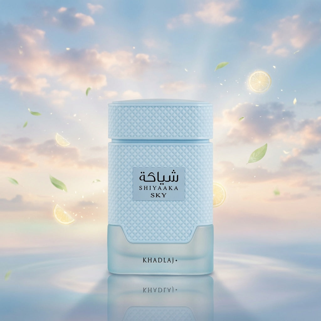 Shiyaka Sky By Khadlaj 100ml Eau de Parfum Mandarin Bergamot Orange Blossom Neroli Musk Ambroxan Sandalwood