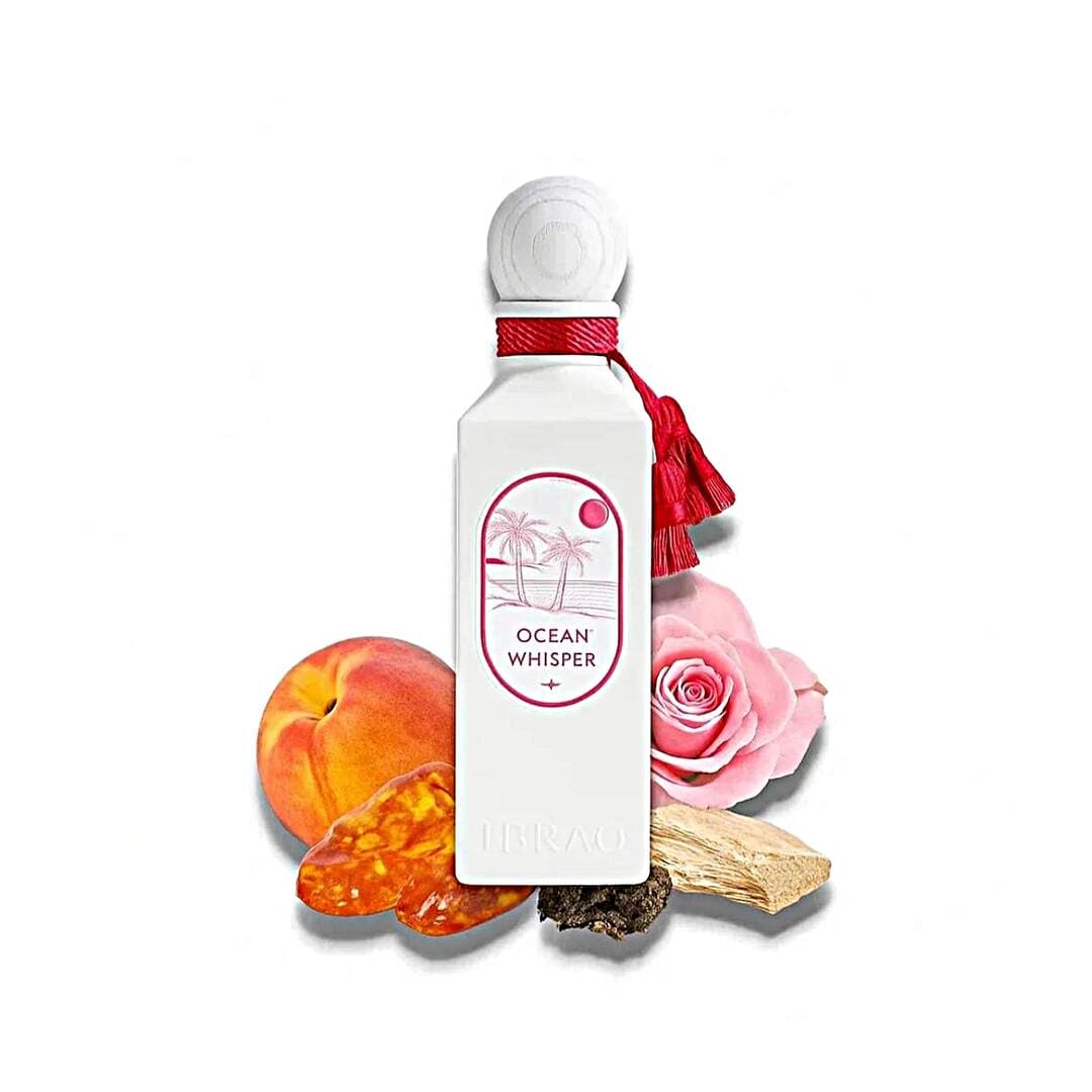 Ocean Whisper by IBRAQ 100ml Eau de Parfum Peach Rose Amber Musk Patchouli Sandalwood